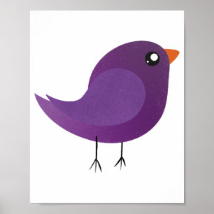 Kinderen leuk vogeltje poster
