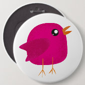 Kinderen leuk vogeltje ronde button 6,0 cm (Voorkant /achterkant)