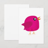 Kinderen leuk vogeltje RSVP kaartje (Voorkant / Achterkant)