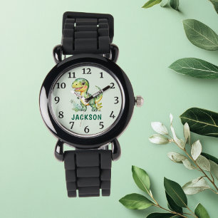 Kinderen Leuke Gepersonaliseerde Dinosaurus  Horloge