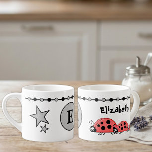 Kinderen leuke lieveboeren lieve naam initiaal gri espresso kop