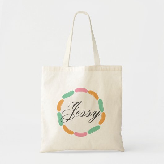 Kinderen Leuke Pasen Snoep Monogram Tote Bag (Voorkant)
