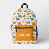 Kinderen Leuke Persoonlijke Dinosaurus Patroon Rug Bedrukte Rugzak (Voorkant)