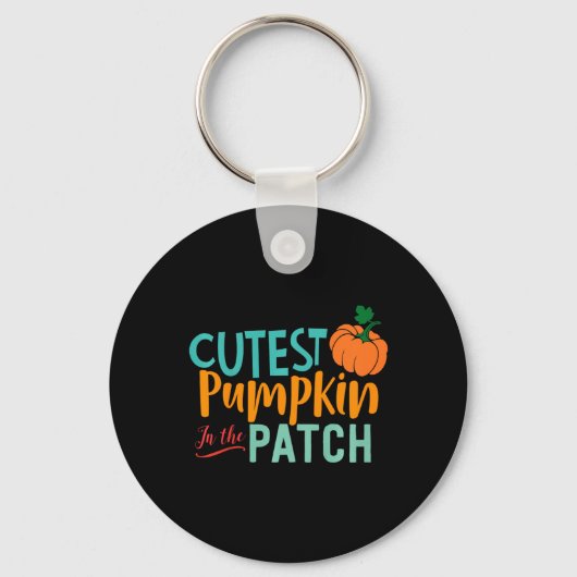Kinderen leukste pompoen in de patch Fun herfst he Sleutelhanger (Voorkant)
