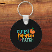 Kinderen leukste pompoen in de patch Fun herfst he Sleutelhanger (Voorkant)