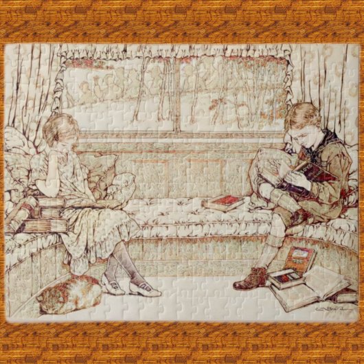 kinderen lezen legpuzzel