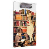 Kinderen lezen oude bibliotheekboeken klembord (Rechts)