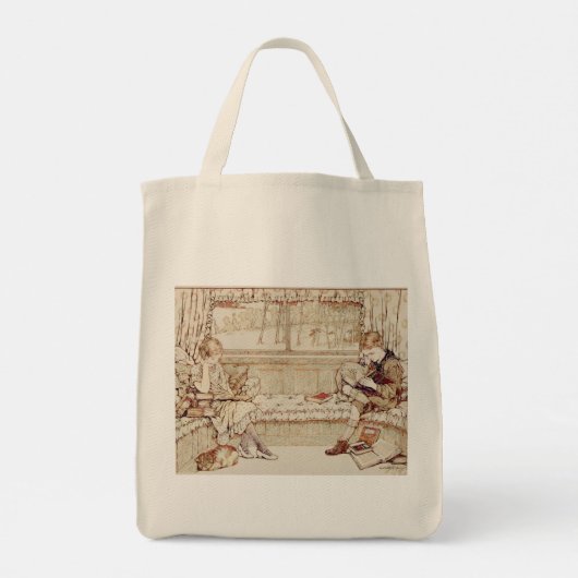  kinderen lezen tote bag (Achterkant)