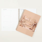 Kinderen lezen vintage illustratie met een knusse planner (Display)