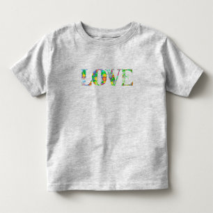 Kinderen "Liefde" met Bloemen T-shirt