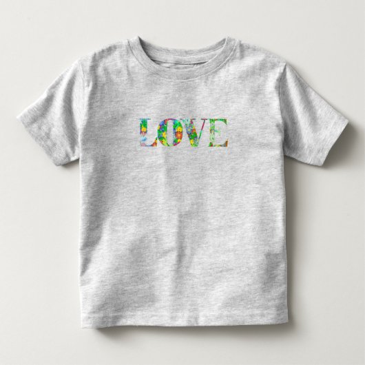 Kinderen "Liefde" met Bloemen T-shirt (Voorkant)