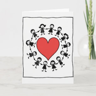 Kinderen Liefde Vriendschapskaart Kaart