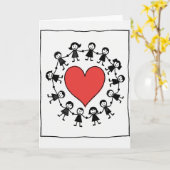 Kinderen Liefde Vriendschapskaart Kaart (Gele Bloem)