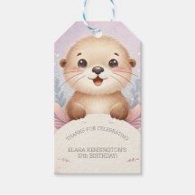 Kinderen Lila Otter Schattig Verjaardagsfeestje Fa