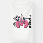 Kinderen Little Miss Threenager Drie 3e Verjaardag Spandoek (Verticaal)