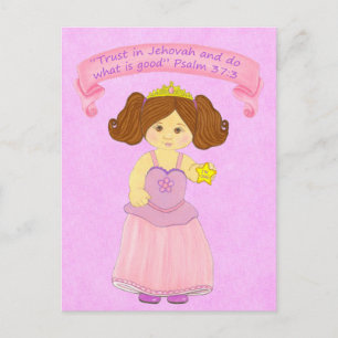 Kinderen lopen in Truth~Princess~Scripture Briefkaart