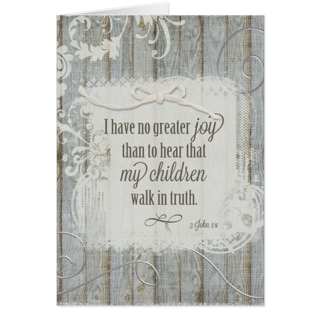 Kinderen lopen in waarheid - 3 John 1:4 (Voorkant)