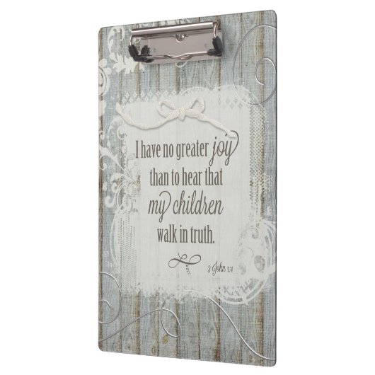 Kinderen lopen in waarheid - 3 John 1:4 Klembord (Links)