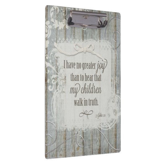 Kinderen lopen in waarheid - 3 John 1:4 Klembord (Rechts)