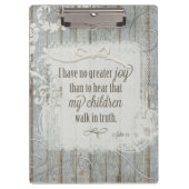 Kinderen lopen in waarheid - 3 John 1:4 Klembord (Voorkant)