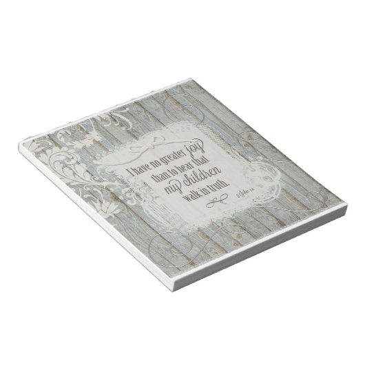 Kinderen lopen in waarheid - 3 John 1:4 Notitieblok (Schuin)