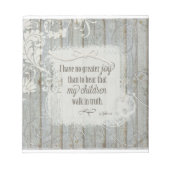 Kinderen lopen in waarheid - 3 John 1:4 Notitieblok (Voorkant)