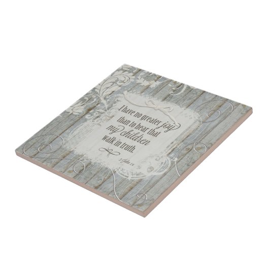 Kinderen lopen in waarheid - 3 John 1:4 Tegeltje (Zijkant)