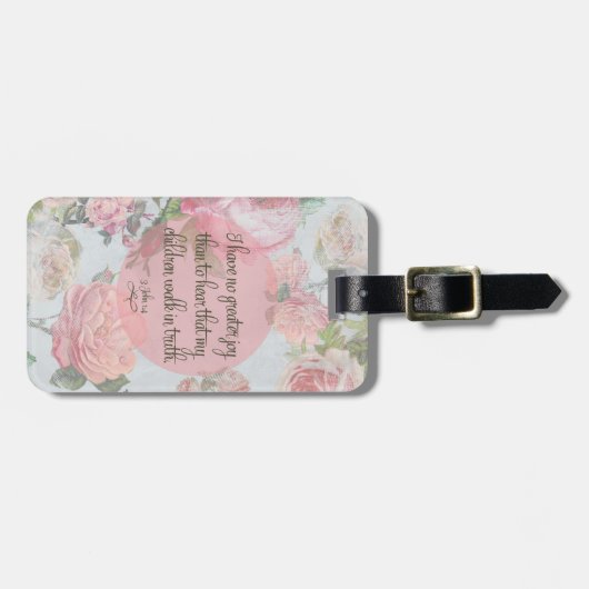 Kinderen lopen in waarheid bagagelabel (Voorkant horizontaal)