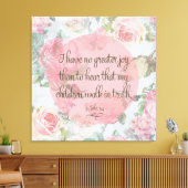 Kinderen lopen in waarheid canvas afdruk (Insitu (Woonkamer))