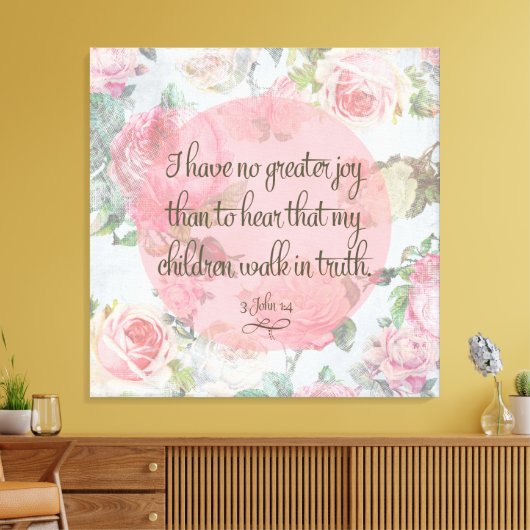 Kinderen lopen in waarheid canvas afdruk (Insitu (Woonkamer))