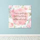 Kinderen lopen in waarheid canvas afdruk (Insitu (Houten vloer))