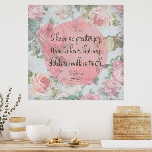 Kinderen lopen in waarheid poster (Keuken)