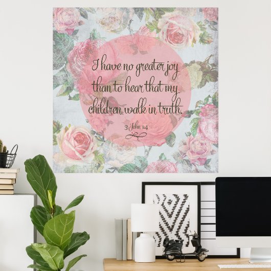 Kinderen lopen in waarheid poster (Thuiskantoor)