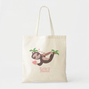 Kinderen Luiaard Harten Wolken Bibliotheek Boek To Tote Bag