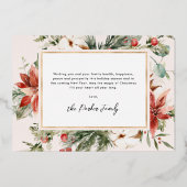 Kinderen luisteren | Funny kerstfotokaart Folie Feestdagenkaart (Achterkant)