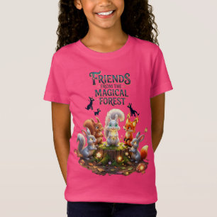 Kinderen Magisch Bos Mooie Dieren T-shirt