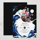 Kinderen Magische Schat Pirate Verjaardag Kaart (Voorkant / Achterkant)