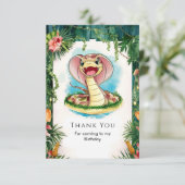 Kinderen Magische Slang Verjaardag Bedankkaart (Staand voorkant)