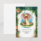 Kinderen Magische Slang Verjaardag Bedankkaart (Voorkant / Achterkant)