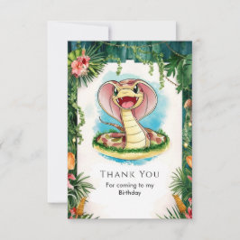 Kinderen Magische Slang Verjaardag Bedankkaart