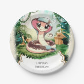 Kinderen Magische Slang Verjaardag Papieren Bordje (Voorkant)