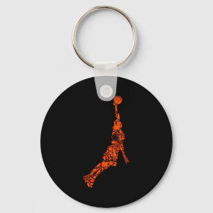 Kinderen Mannen Basketbal Speler Coach Sleutelhanger