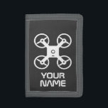 Kinderen mapjes met quadcopterdrone-logo drievoud portemonnee<br><div class="desc">De geldportefeuille van het kind met quadcopter drone logo. Aangepast met naam,  slogan of monogram letters. Cool Birthday gift idea voor kinderen (jongen of meisje),  drone pilot,  instructeur enz. Persoonlijk cadeau voor hem of haar. Verkrijgbaar in verschillende kleuren,  zoals rood zwart blauw,  enz.</div>