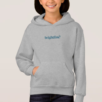 Kinderen - Meisjes grijze hoodie met marine logo