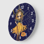 kinderen meisjes schattige halloween wandklok (Hoek)