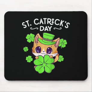 Kinderen Meisjes St. Patrick's Day Kat Gelukkige S Muismat