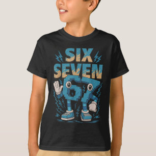 Kinderen Meme 67 Zes Zeven 6 7 Italiaans Brainrot T-shirt