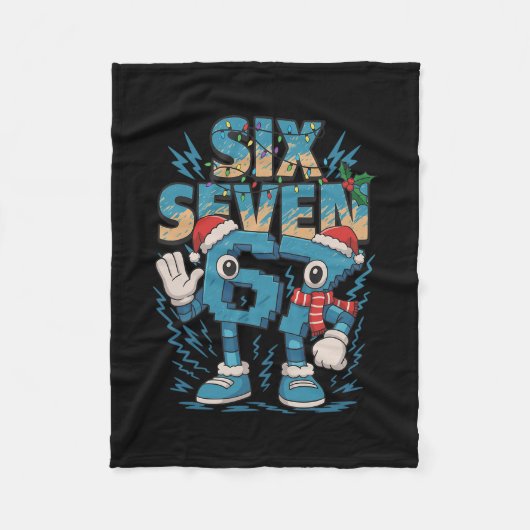 Kinderen Meme 67 Zes Zeven 6 7 Italiaanse Brainrot Fleece Deken (Voorkant)
