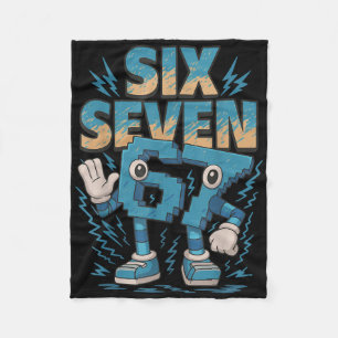 Kinderen Meme 67 Zes Zeven 6 7 Italiaanse Brainrot Fleece Deken