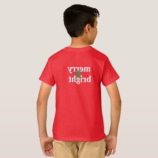 Kinderen Merry & Bright Christmas T-shirt (Achterkant volledig)